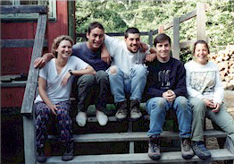 interns on steps
